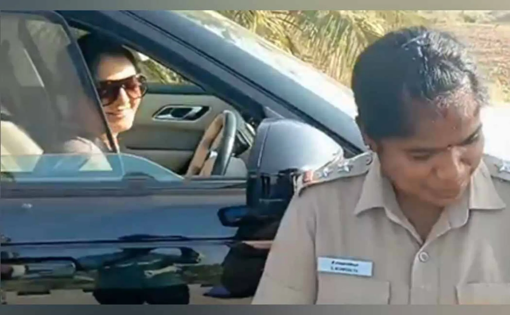 Popular actress car flying force test