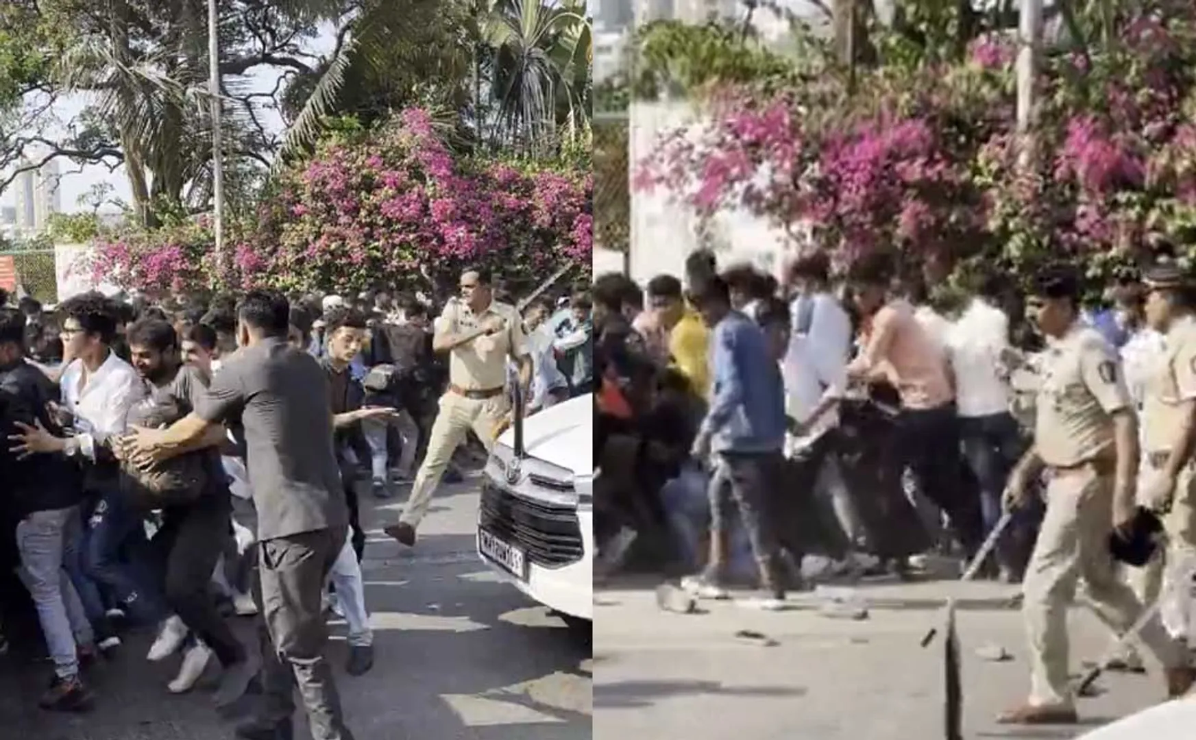 police lathi charge in Salman Khan fans