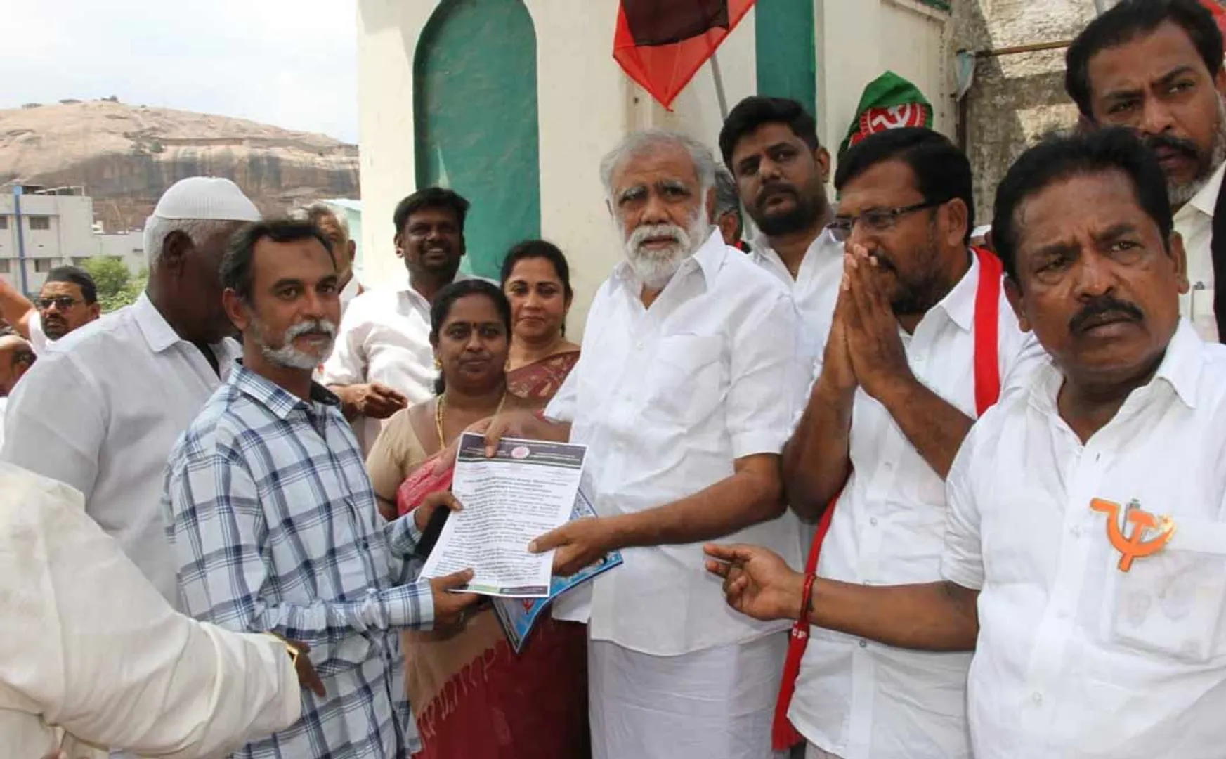 Minister I. Periyasamy who collected votes from the people