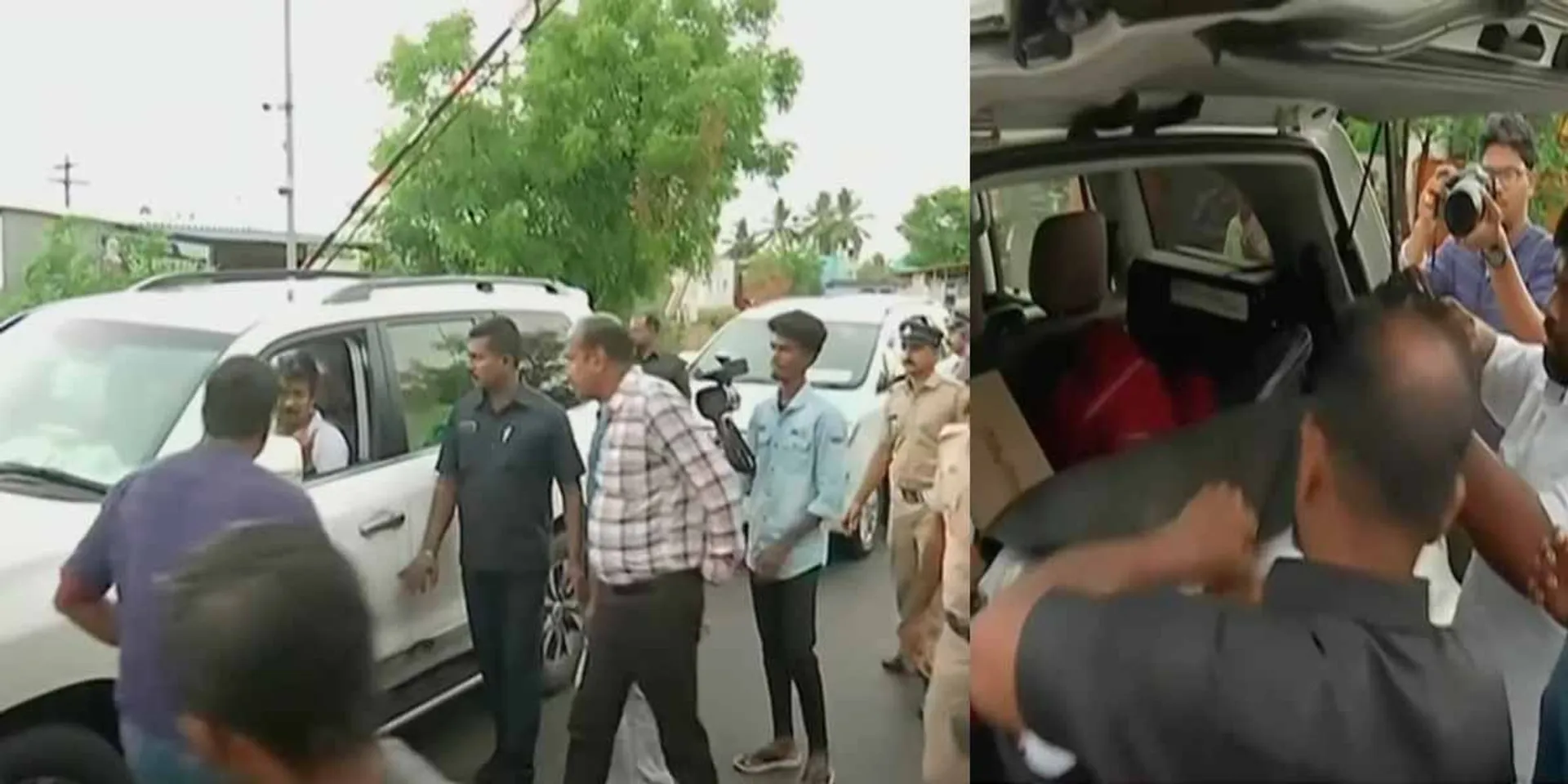 Udhayanidhi car flying force test