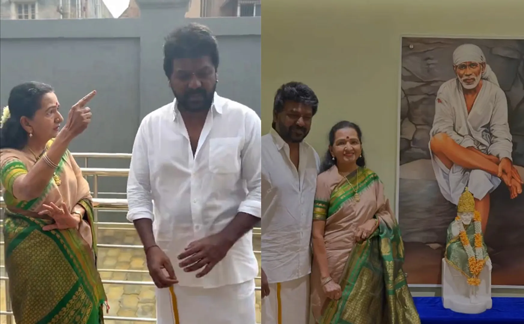 raghava lawrence visit vijay sai baba temple with vijay mother shoba