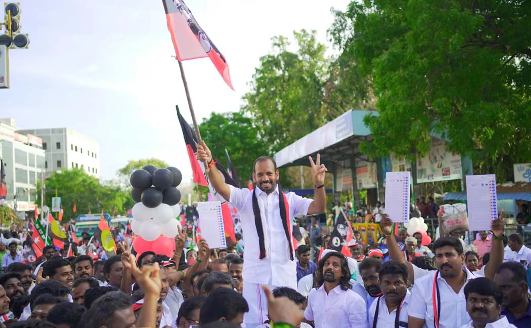 ADMK candidate Karupiya campaigned will raise my voice in Delhi's Red Fort