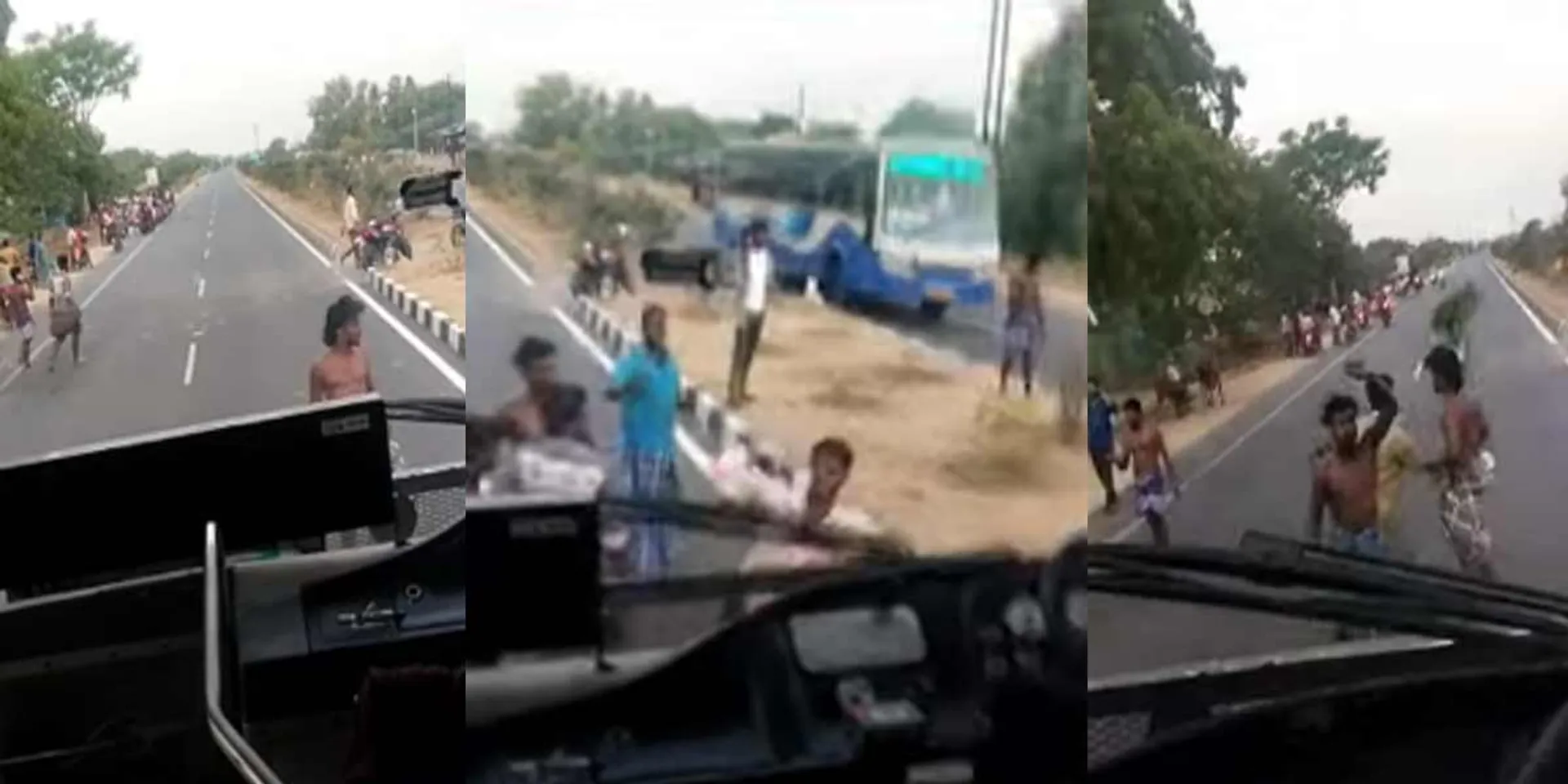 Bus window breaking in drunkenness; Police investigation