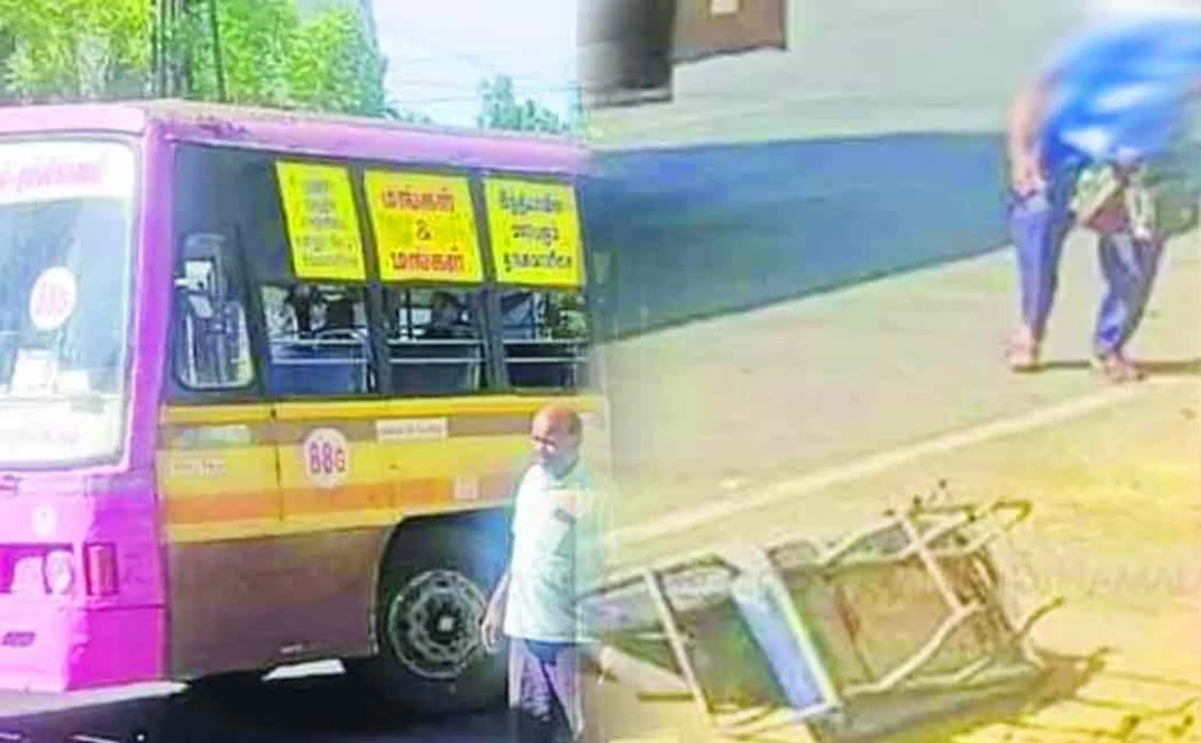 conductor was thrown out of the running government bus