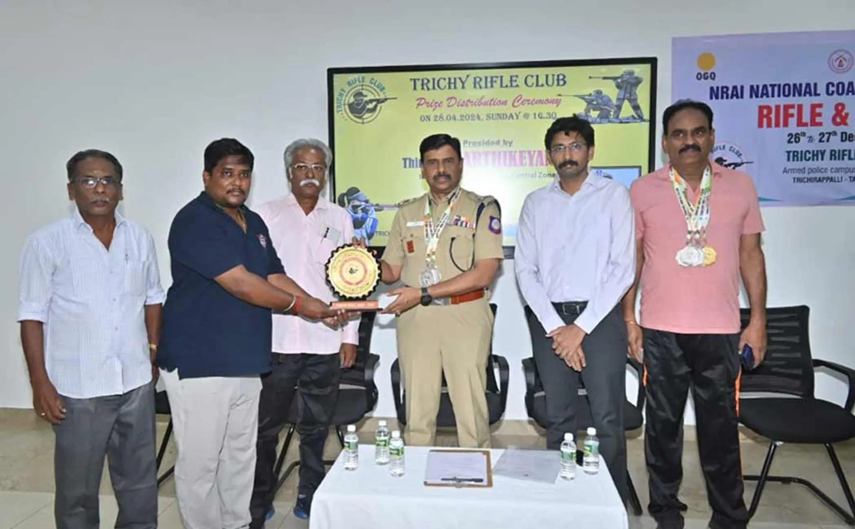 Trichy won the champion title for District Level Shooting Competition