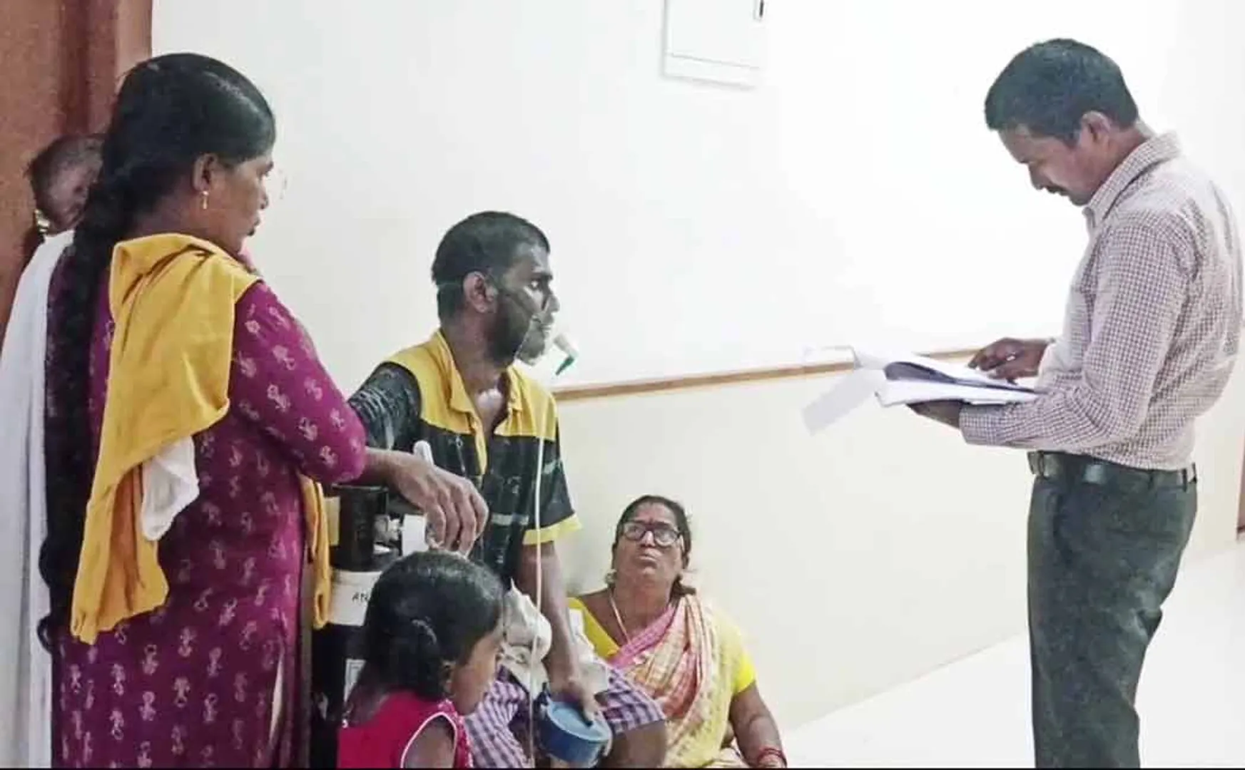  employee came to the collector office with an oxygen cylinder and gave the petition