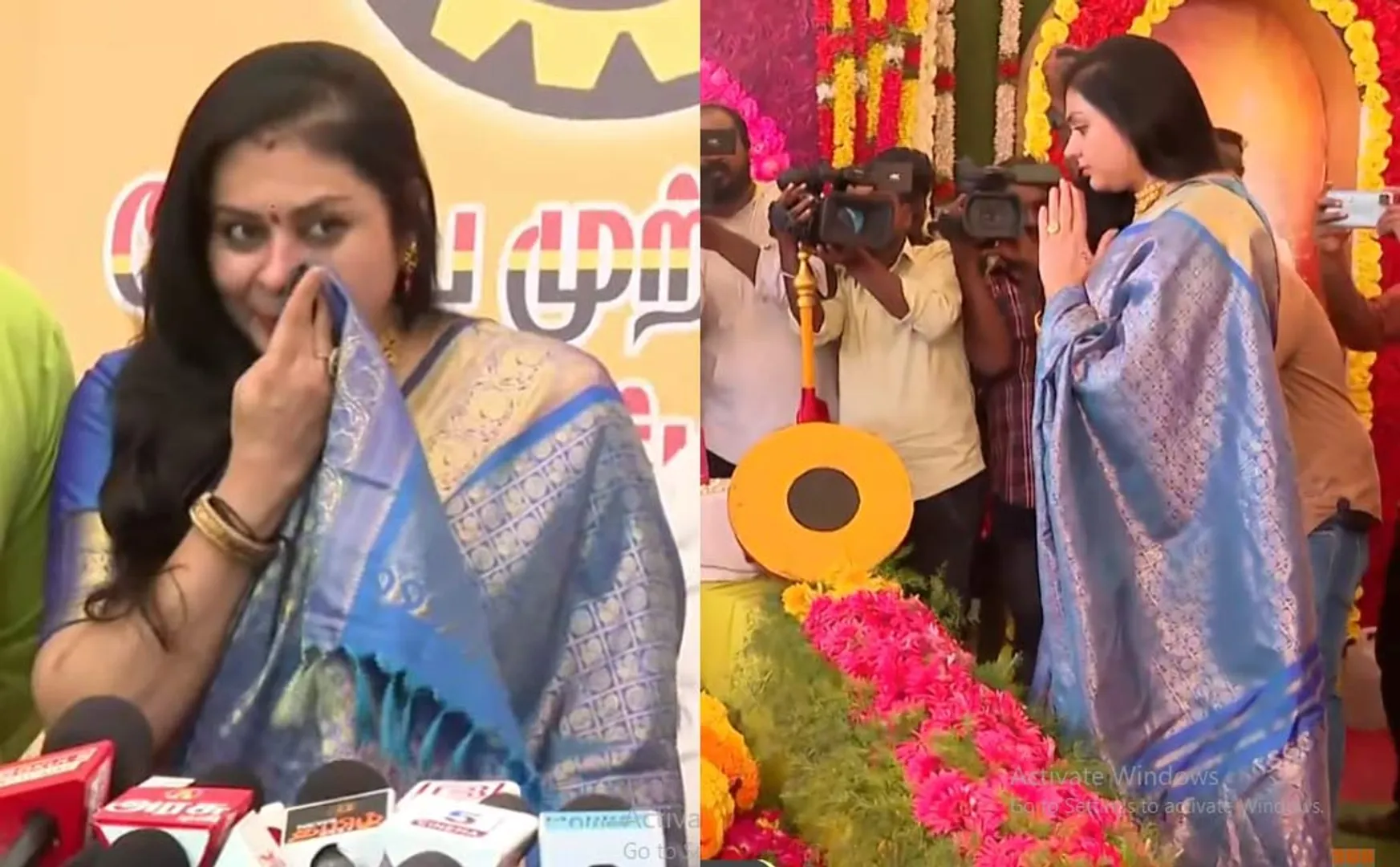 namitha emotional speech about vijayakanth