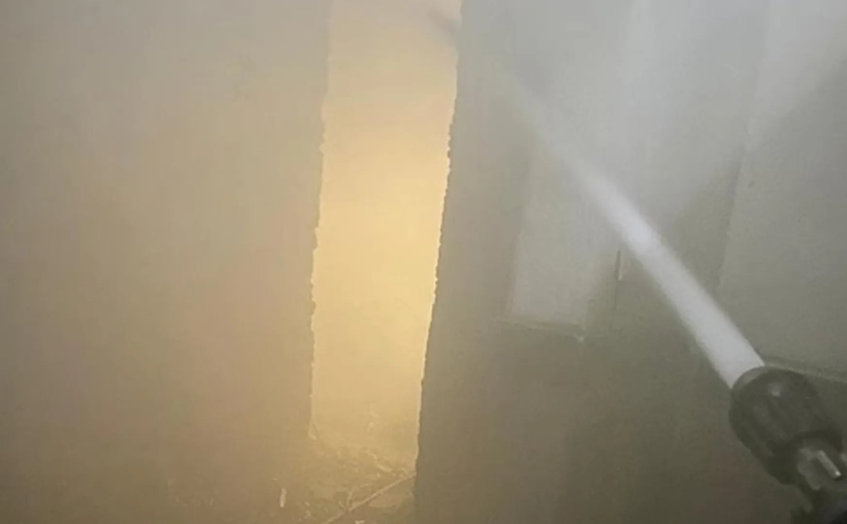 A fire accident in the Income Tax office at delhi