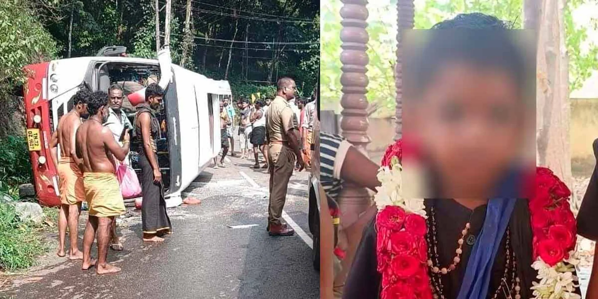Accident while visiting Ayyappan temple; The boy was lose their live
