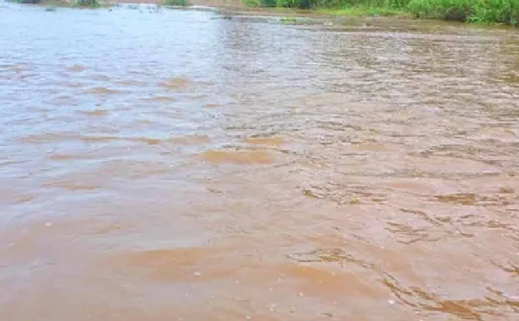 Flooding in Uttar Kaveri river due to heavy rains