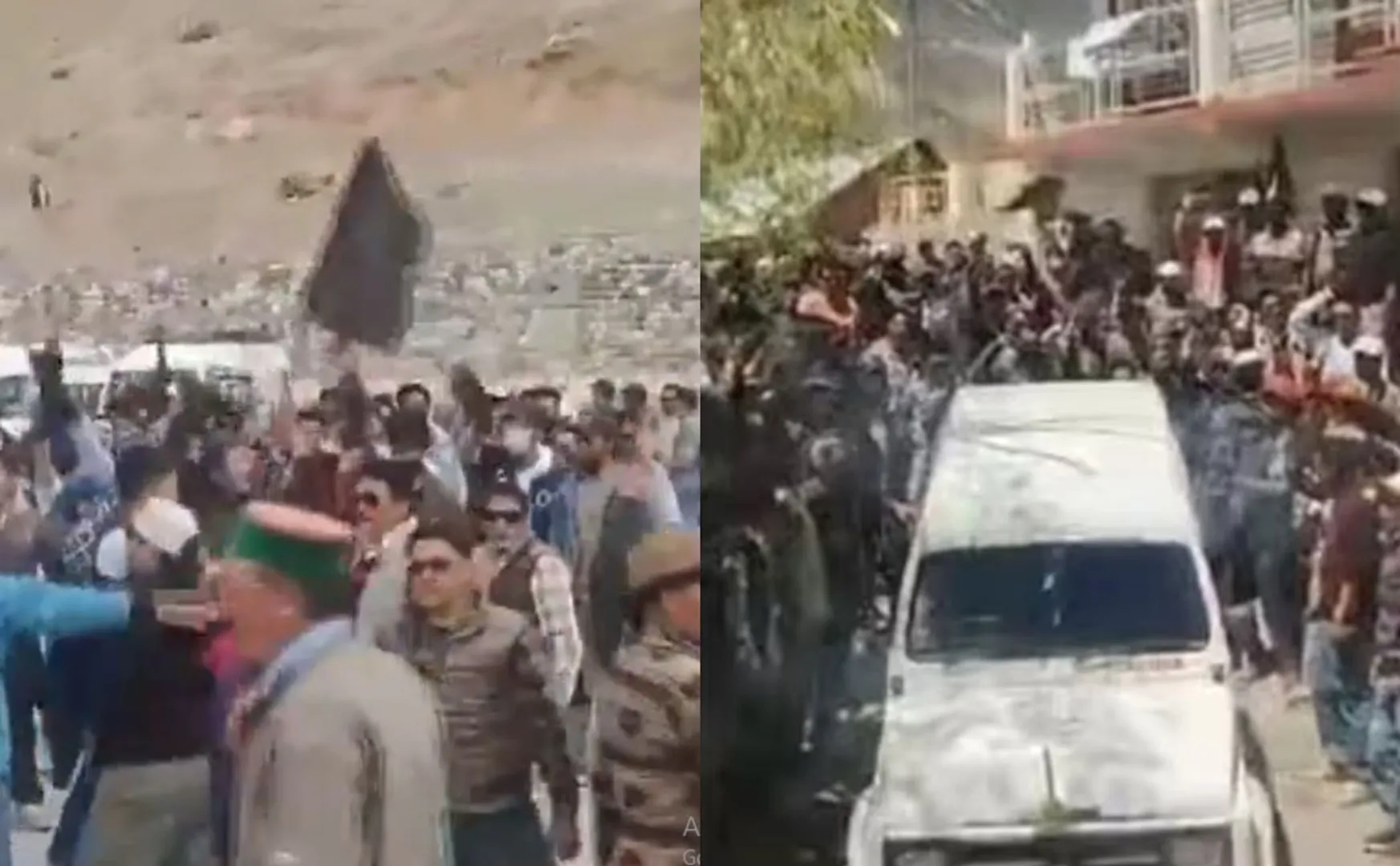 Kangana Ranaut convoy incident people Shown Black Flags In Himachal 