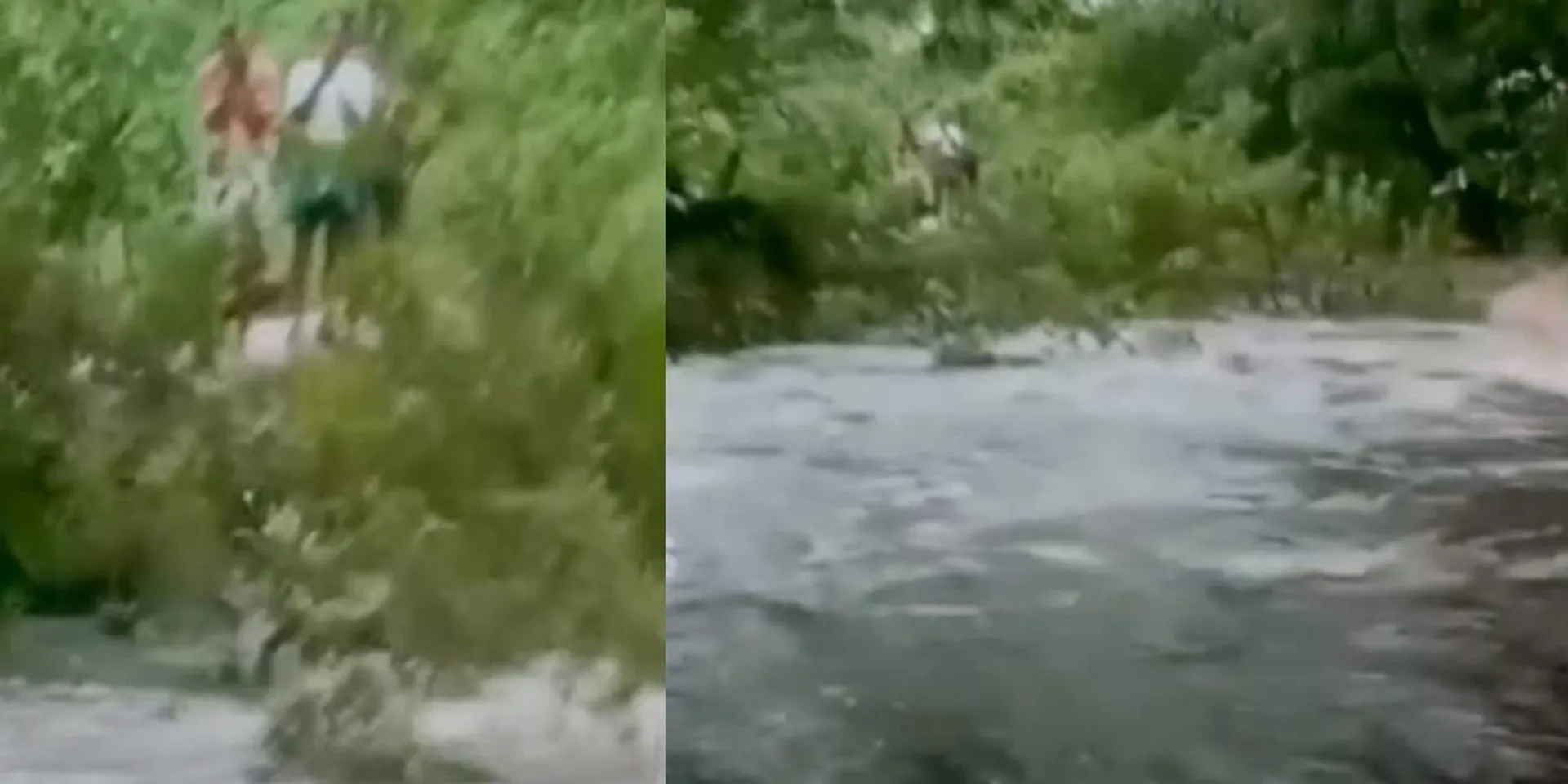Five people were caught in the rocks; A viral video