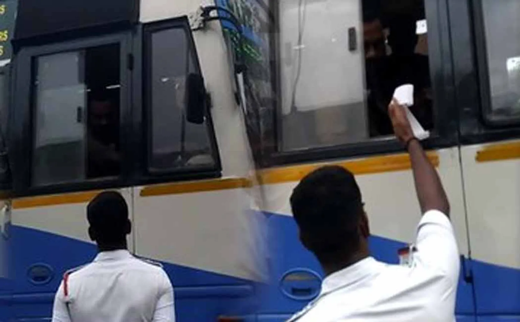 Government bus drivers fined for not wearing seat belts in Nellai