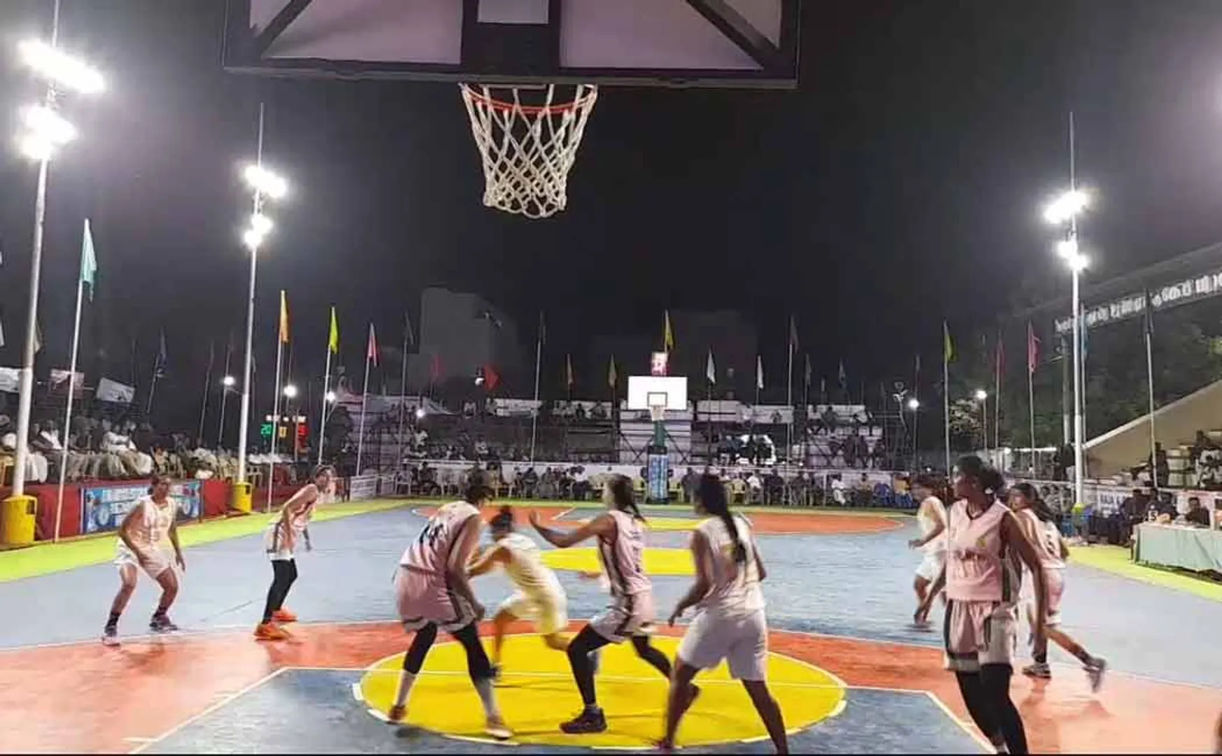 third day of the 64th All India Basketball Tournament at Karur