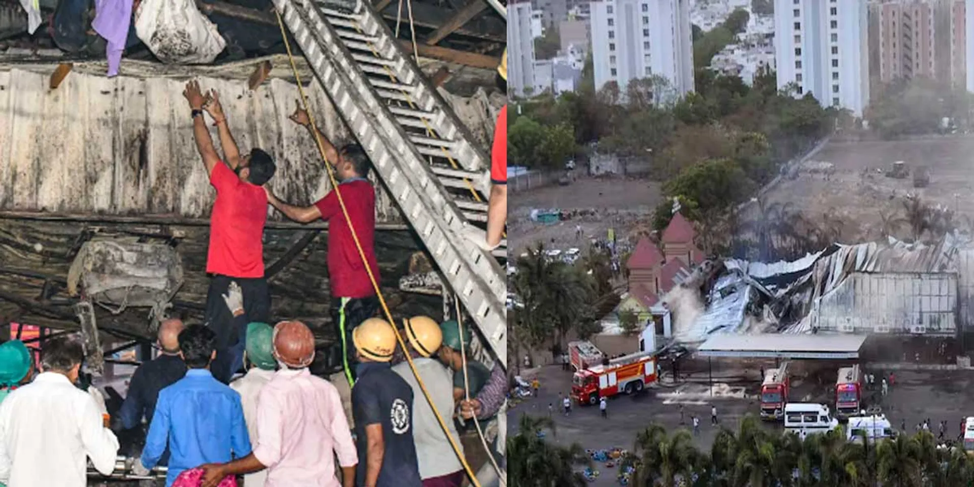 Fire accident in sports hall; Bodies charred beyond recognition