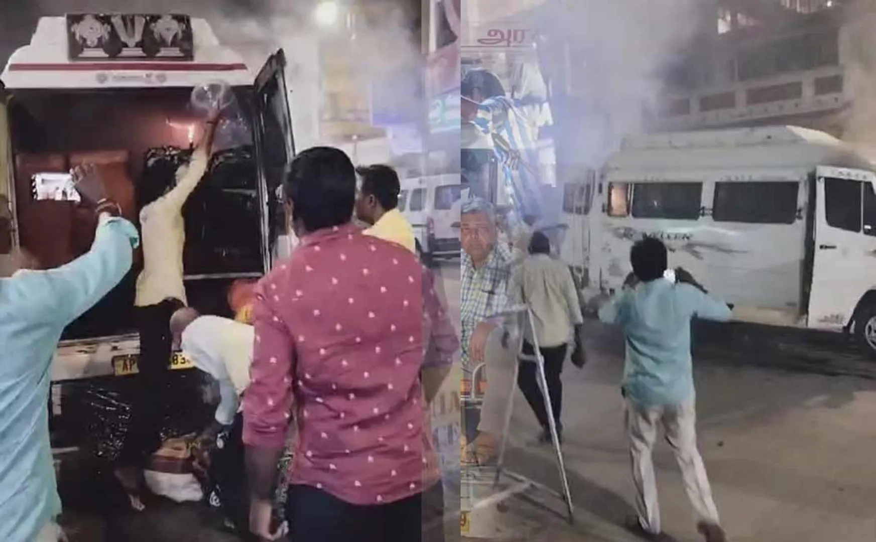 sudden accident in a tourist vehicle to Tiruvannamalai