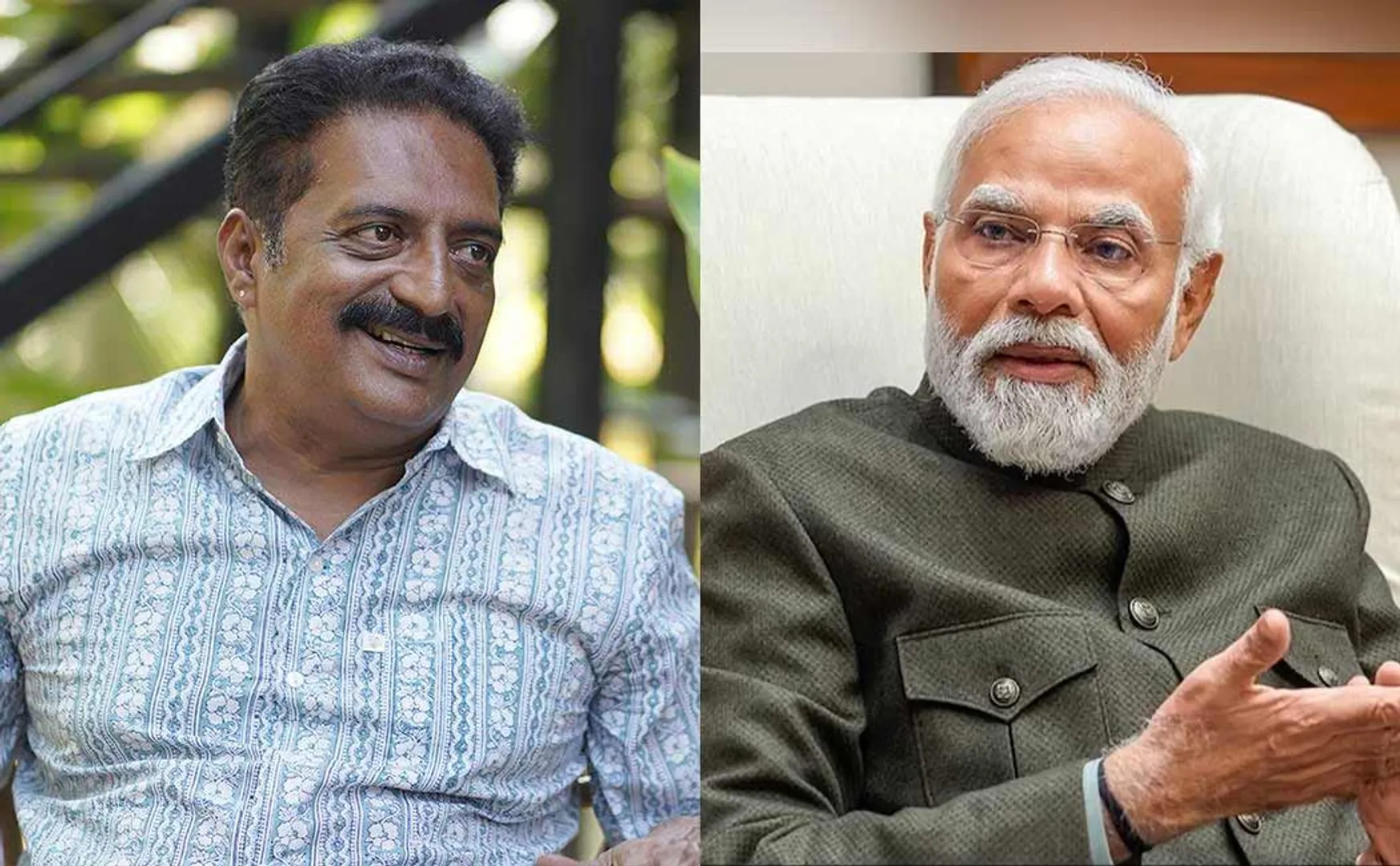 prakash raj replied for pm modi about gandhi