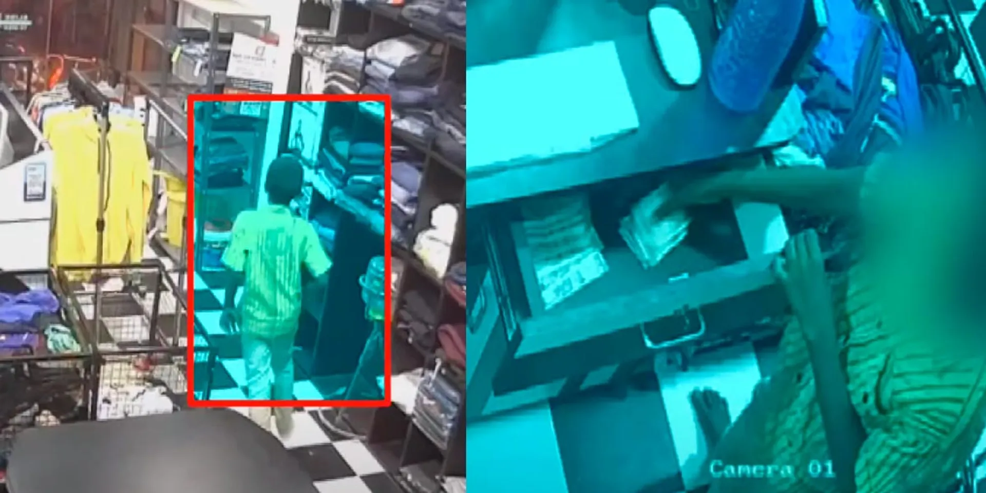 Theft at a clothing store; CCTV footage goes viral