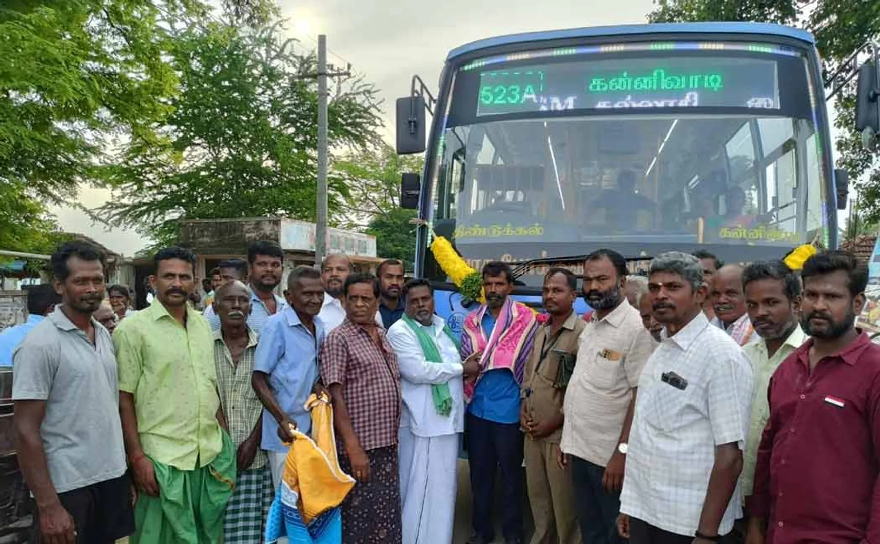 After 10 years, i.Periyasamy has provided bus facility in every village