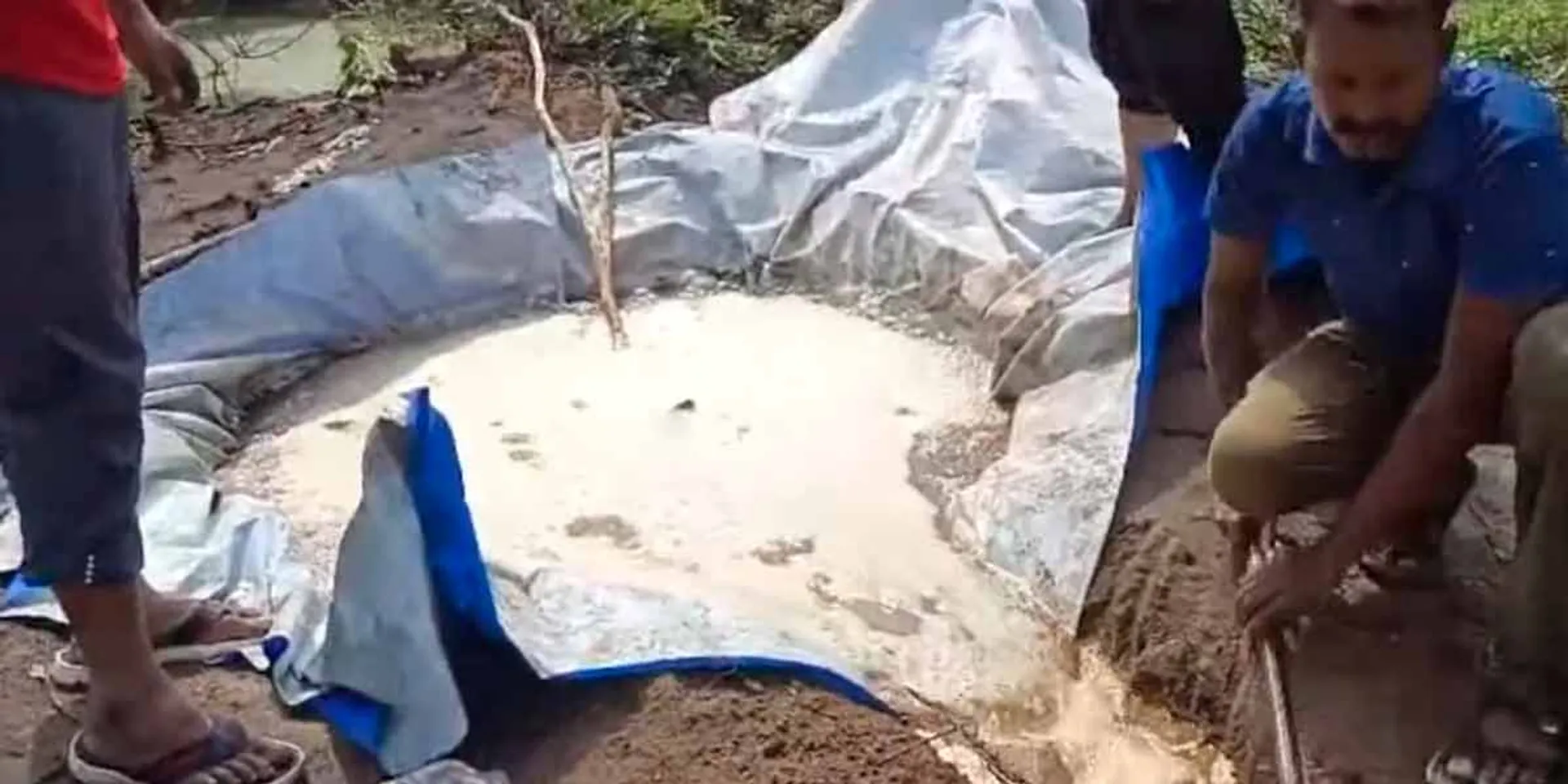 Disposal of 2,700 liters of fake liquor