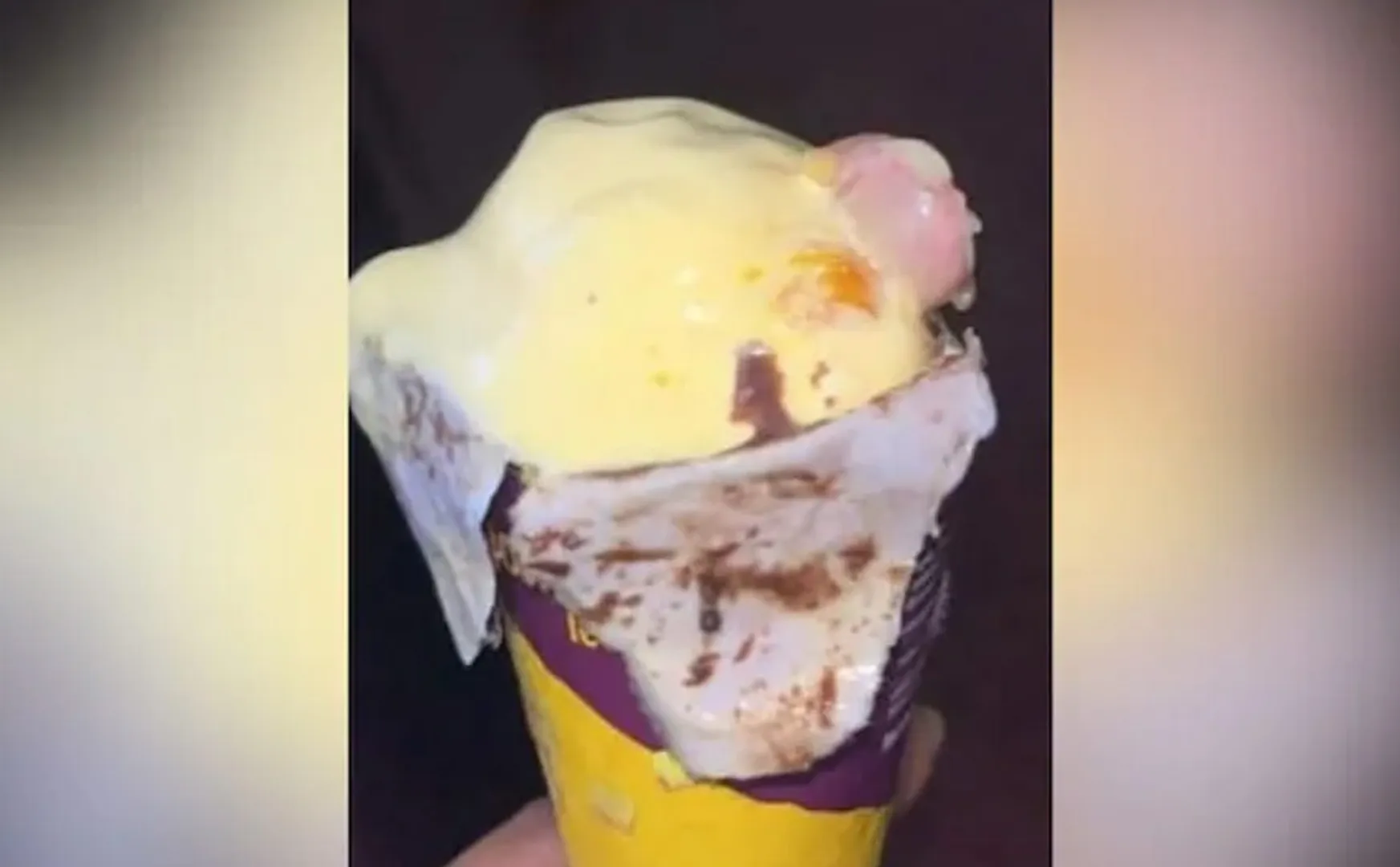 Human finger in ice cream at maharashtra