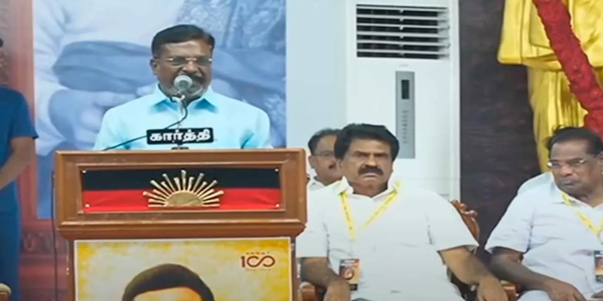 "They shouted like a frog in the rainy season that flowers bloom" - Thiruma speech