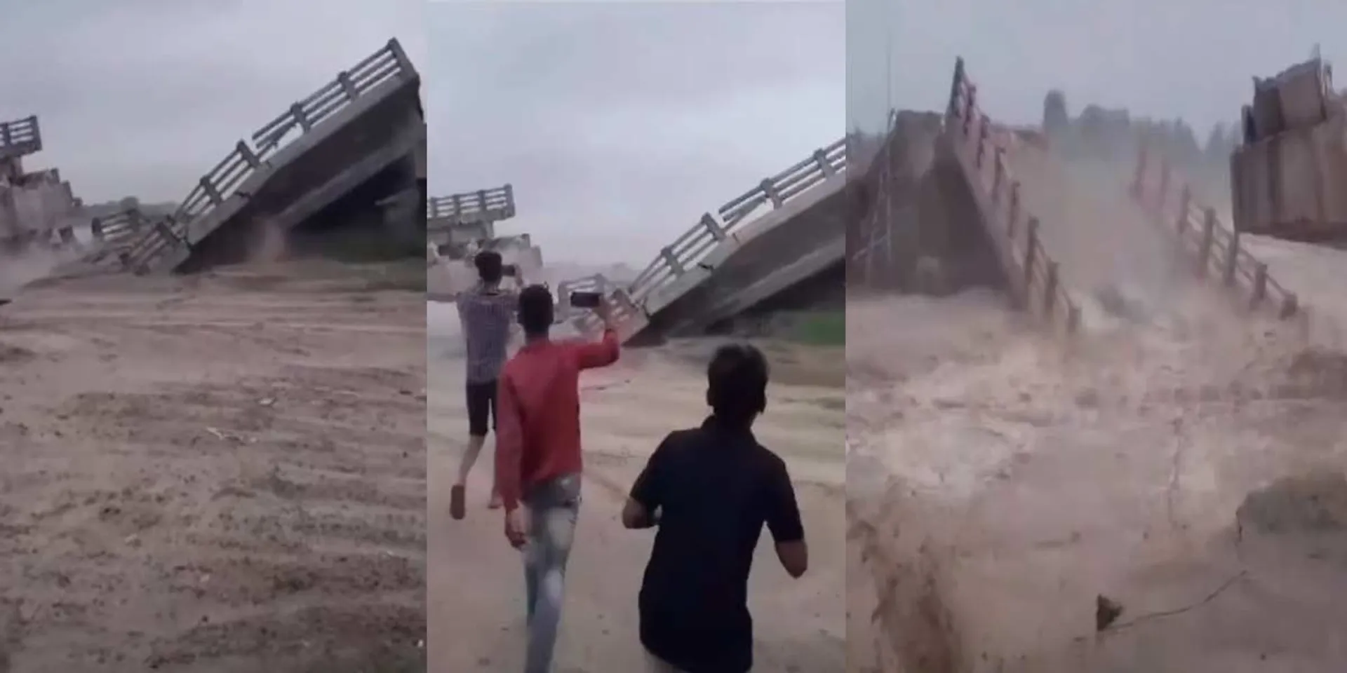 8 crore rupees bridge washed away in the river; Shock before the opening ceremony