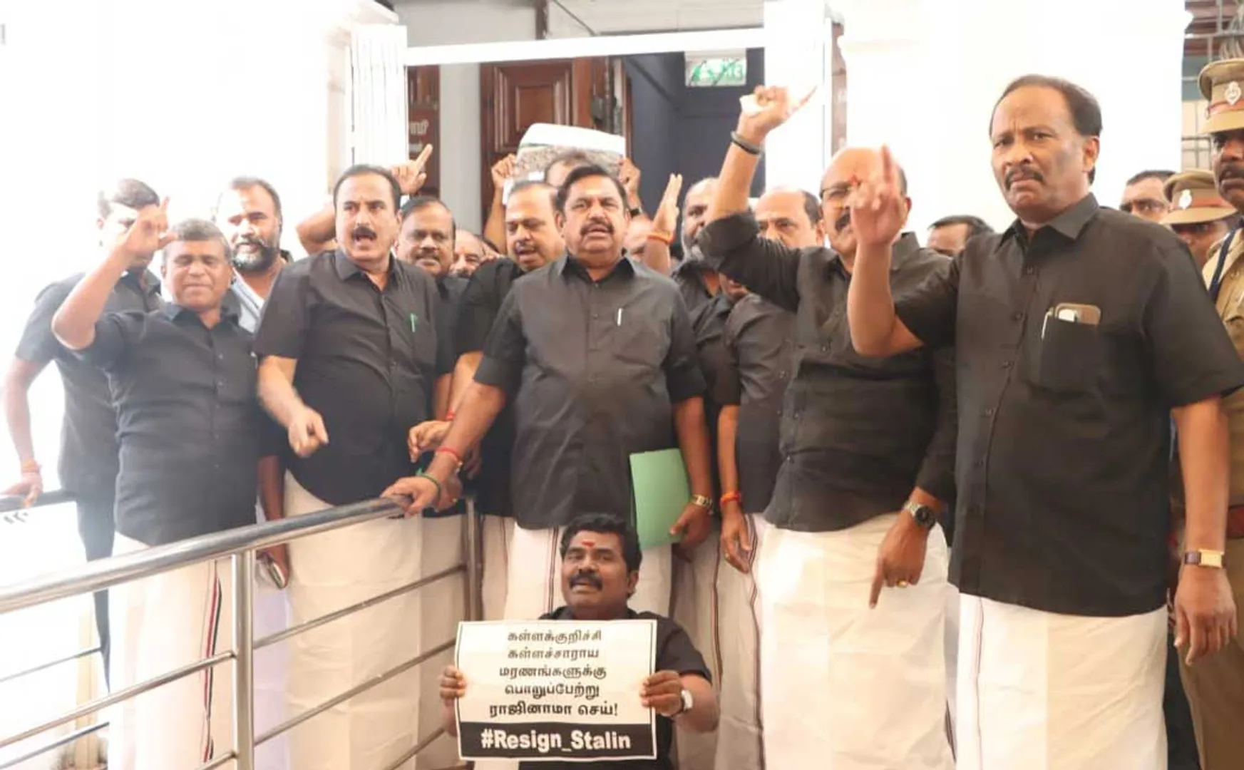 ADMK MLAs walk out from Legislative Assembly (Pictures)