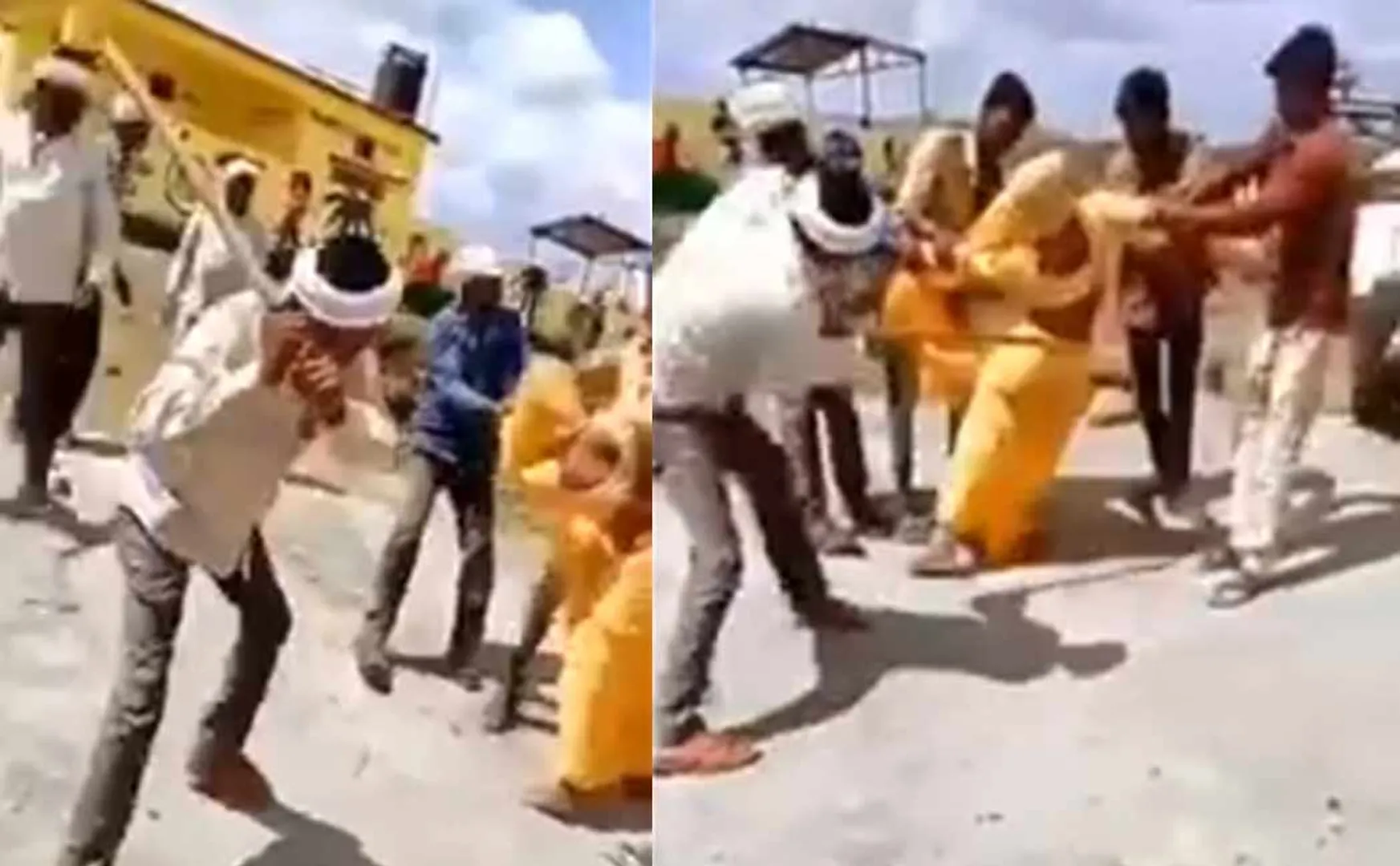 The gang beat the woman mercilessly in madhya pradesh