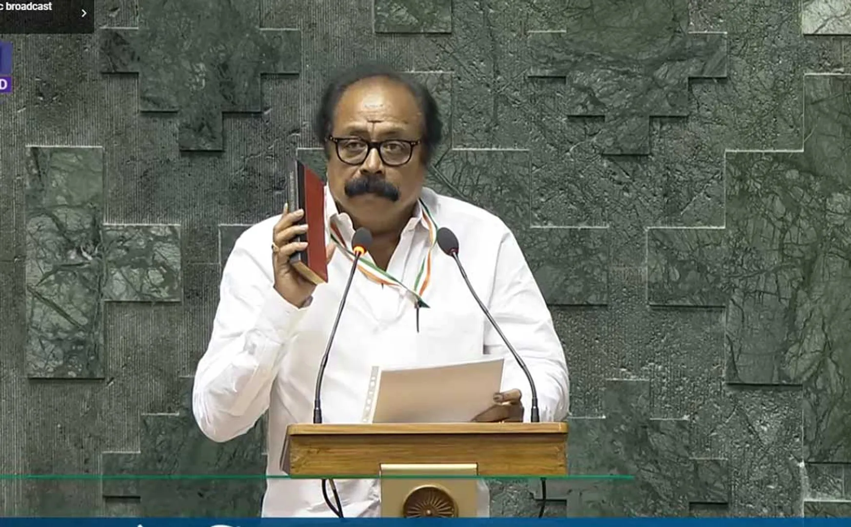 Tamil Nadu MP sworn in Telugu