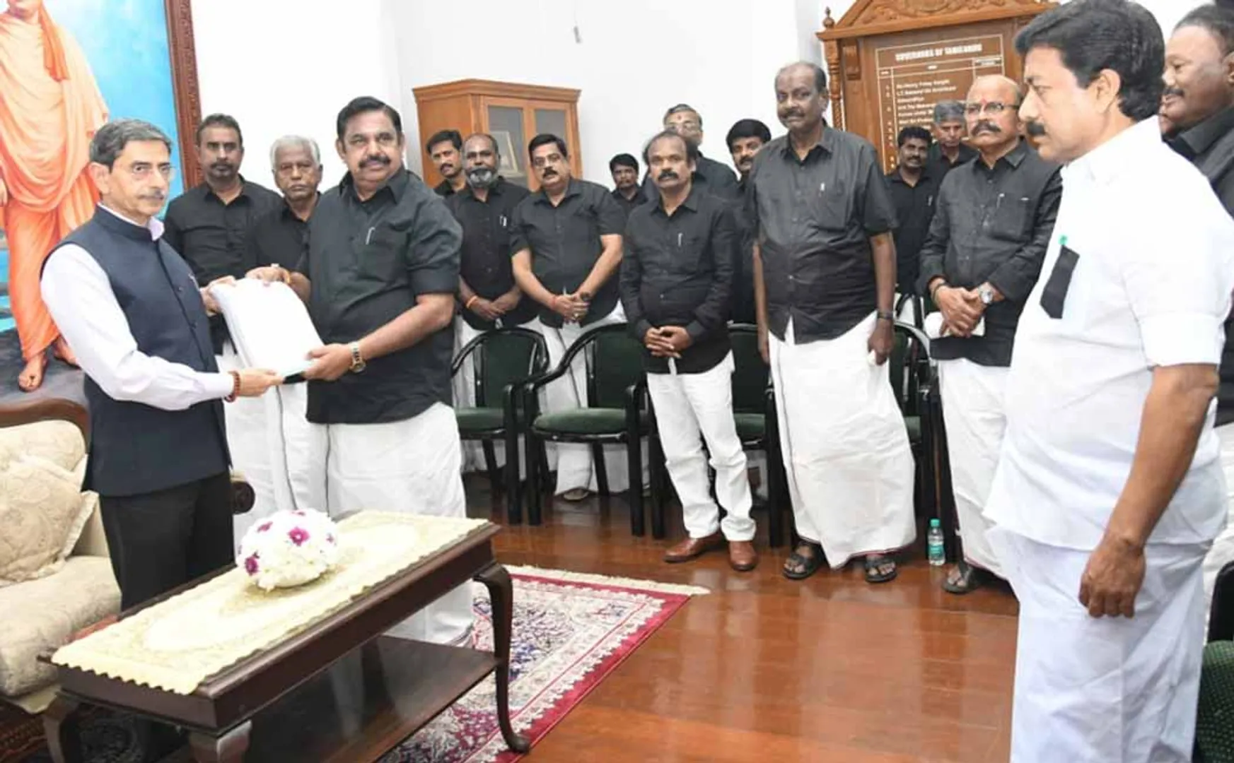 Edappadi Palaniswami meeting with the Governor