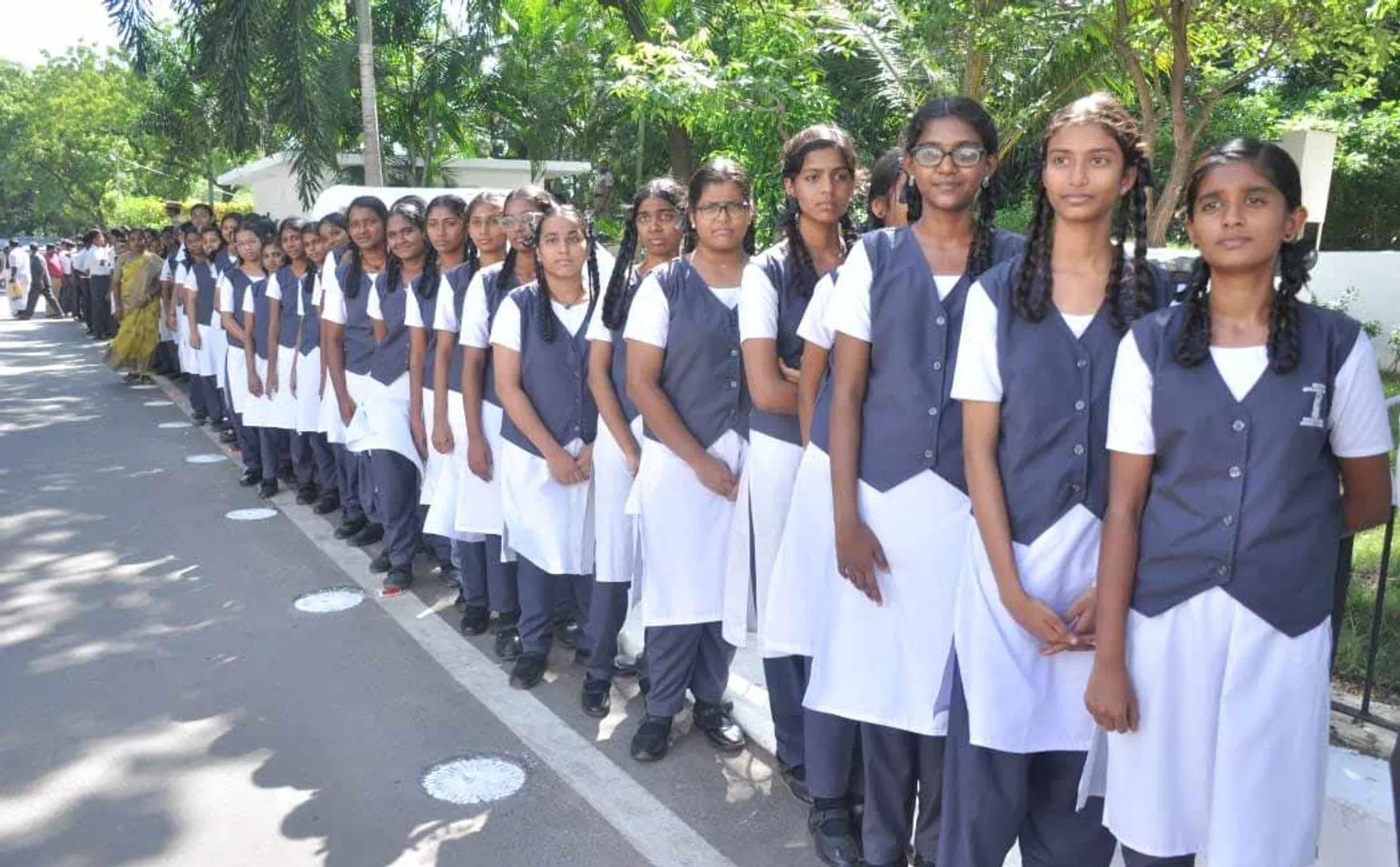 School students attending assembly event (pictures)
