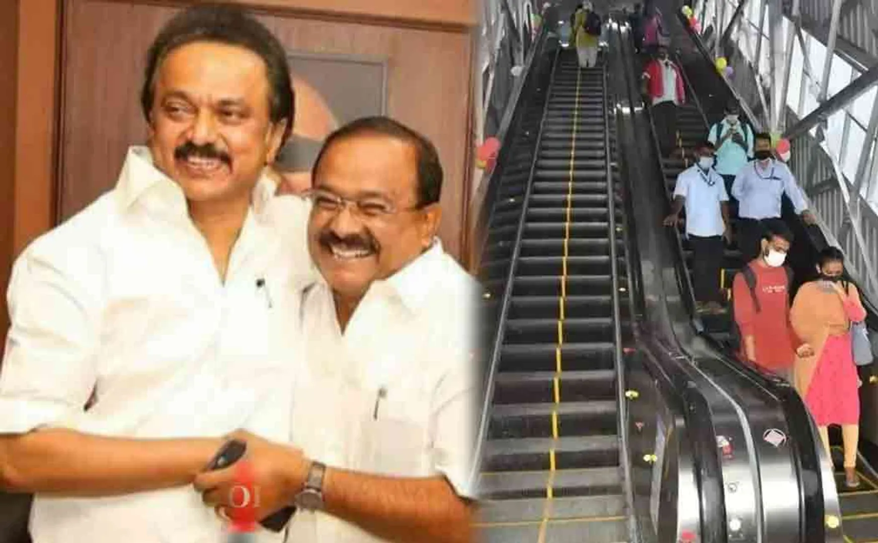 Minister sakkarapani bought a moving staircase for people of the constituency