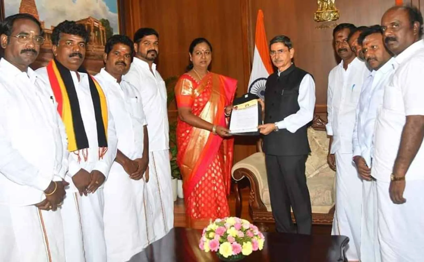 Premalatha Vijayakanth meeting with Governor R.N. Ravi