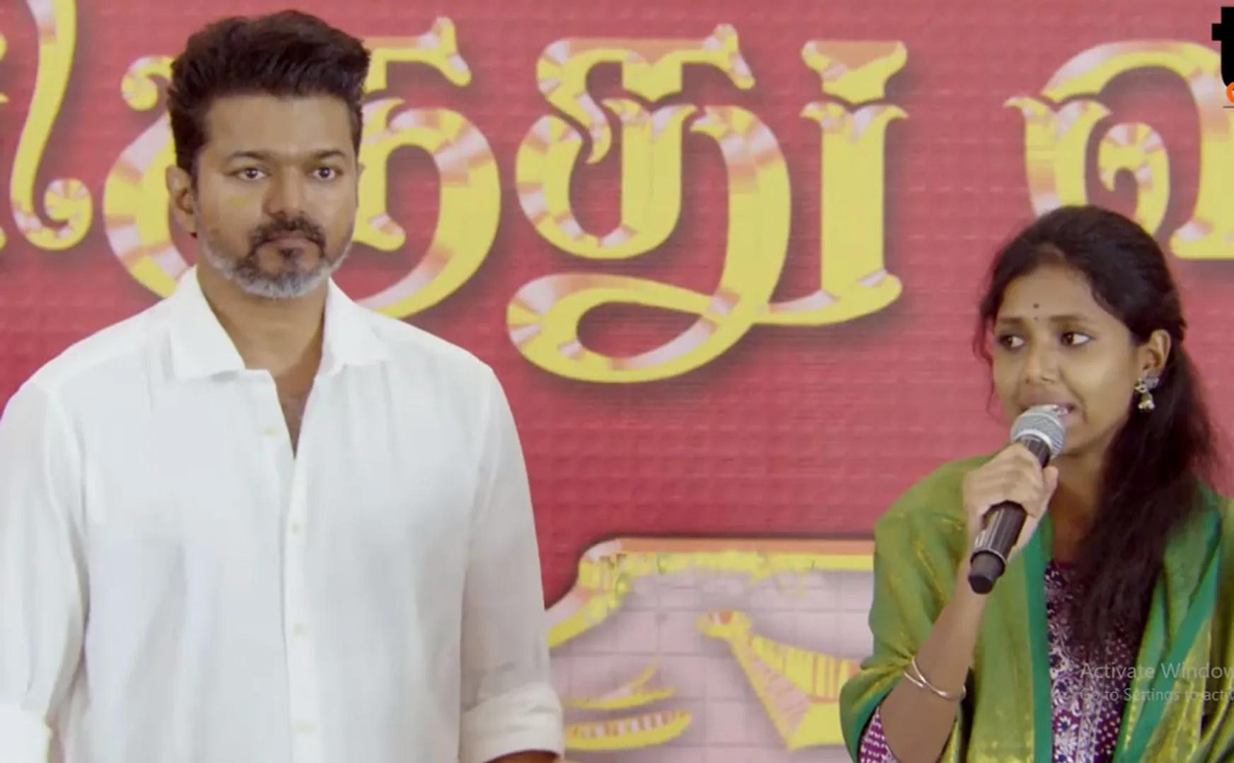 A student who spoke in Vijay style infront of vijay