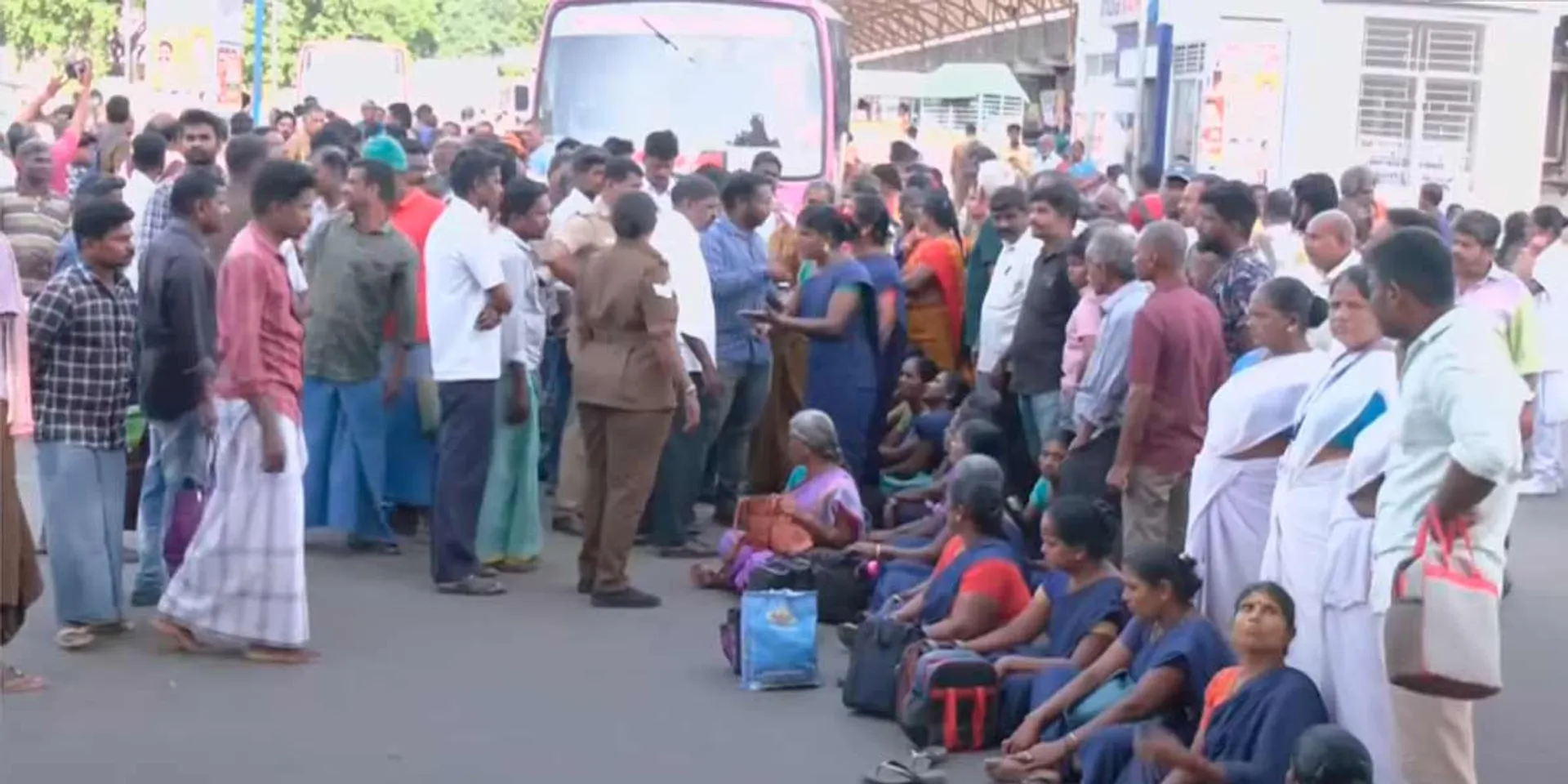 'Women sanitation workers refused to board the bus' - two suspended