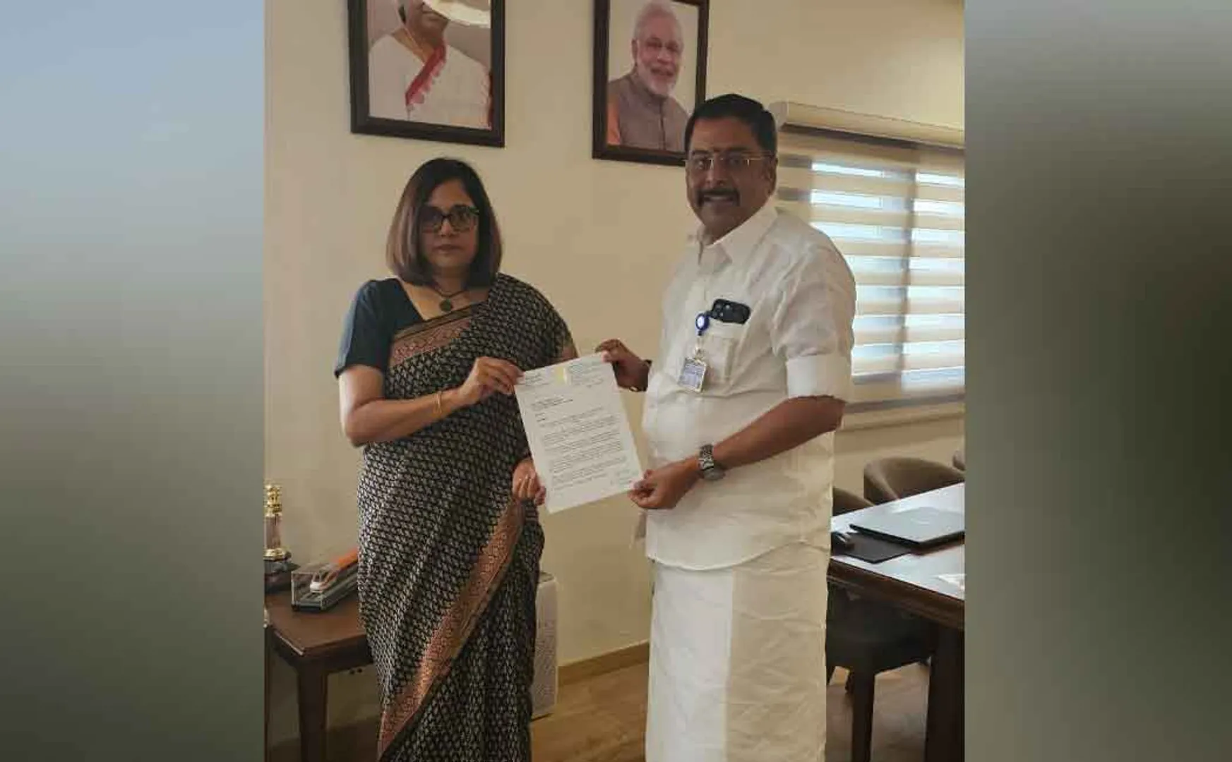 DMK MP petition demanding Janshatabdi train stop at Kodumudi