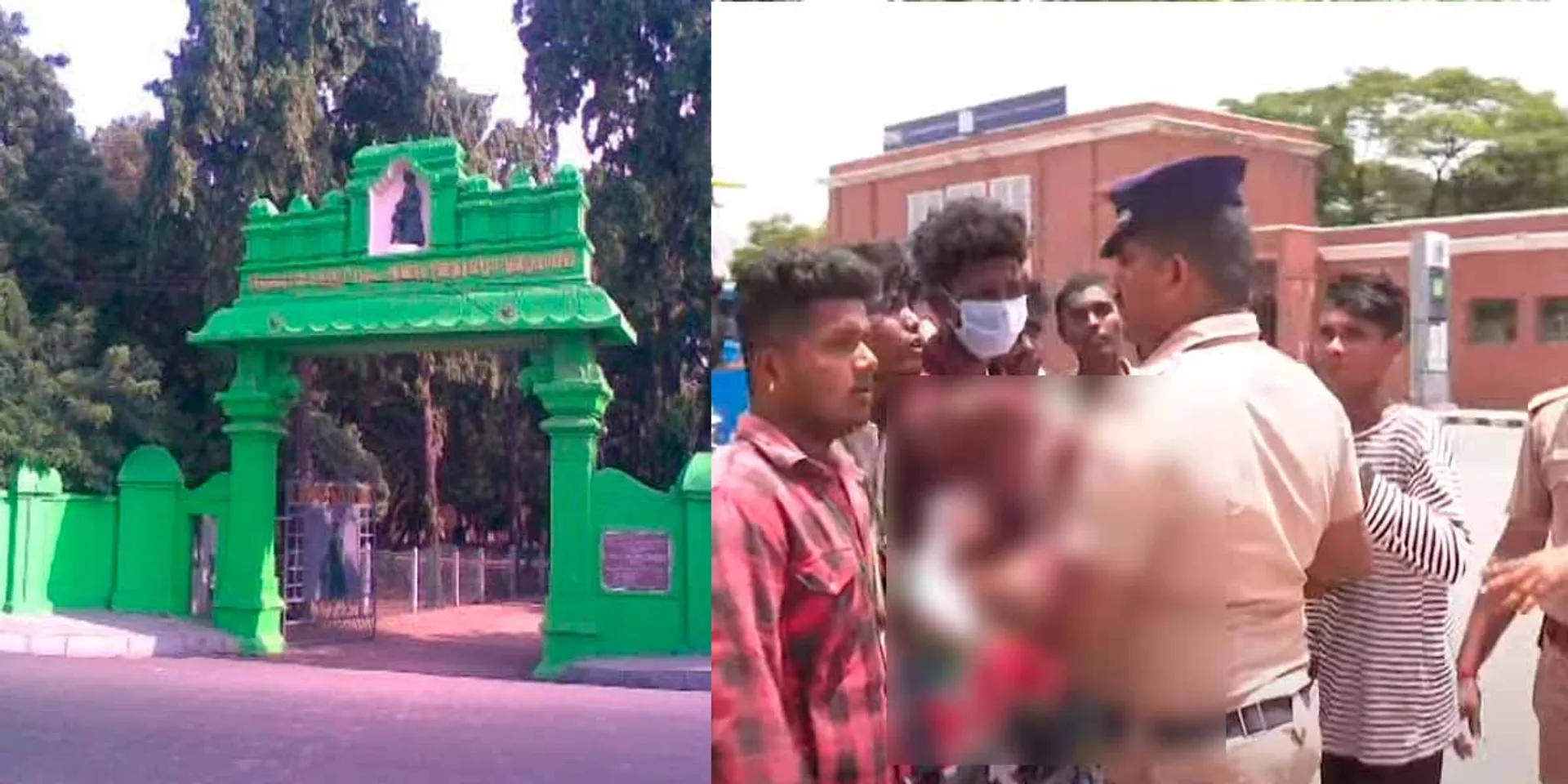 College students with 'Root Thala' banner; Stopped by the police