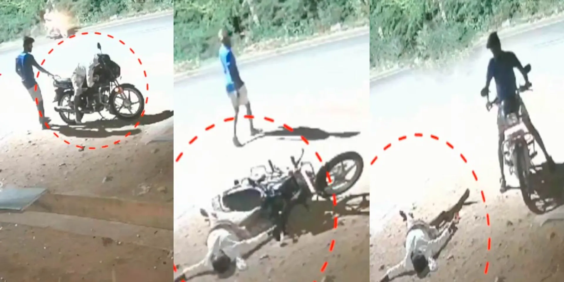 Theft of a two-wheeler from an intoxicated person; Police investigate with CCTV footage