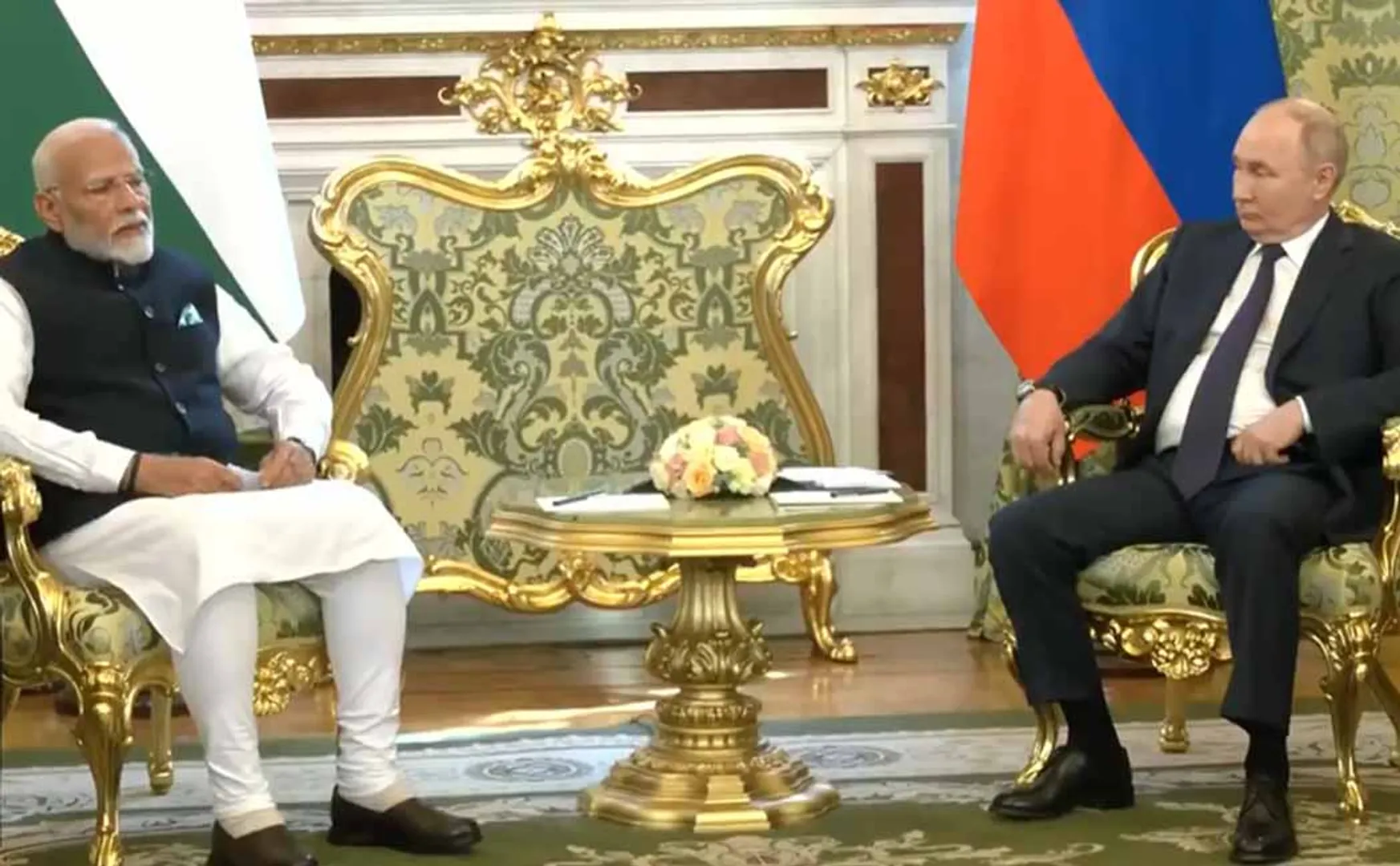 PM Modi talks with Russian President Putin