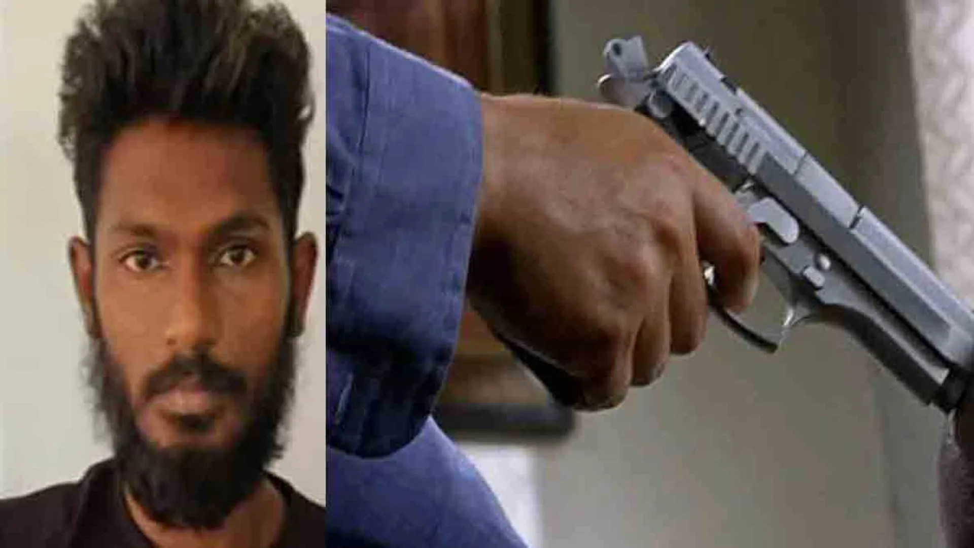 knock-down police; The rowdy was arrested at gunpoint
