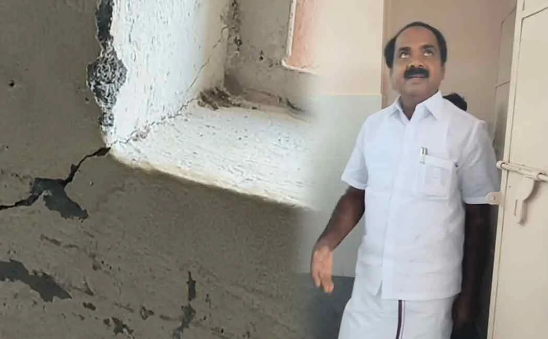 Minister Meyyanathan angry because building to be inaugurated by cm was of poor quality