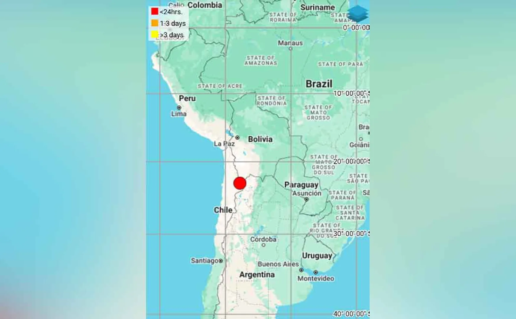 Powerful earthquake in Chile