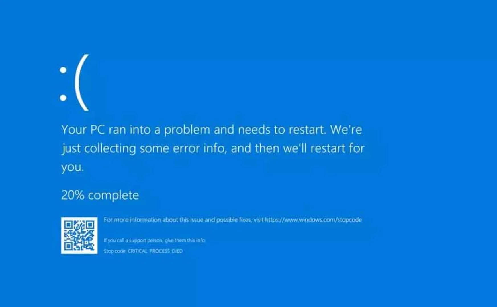 Windows software error