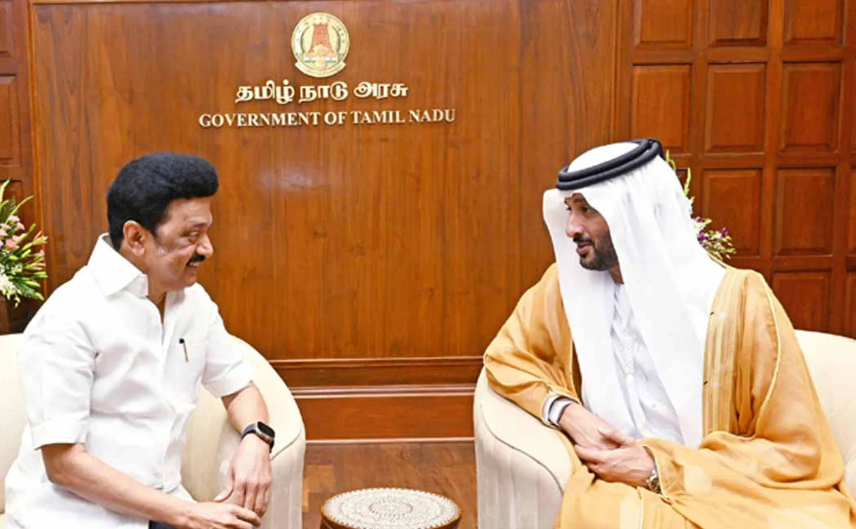 CM stalin consulted with the Uae Minister