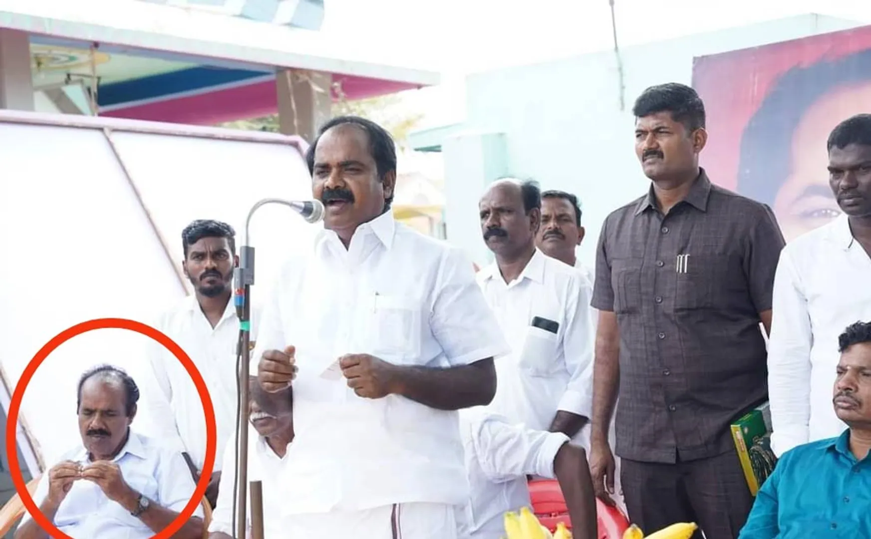 AIADMK executive expressed regret to DMK minister on public platform