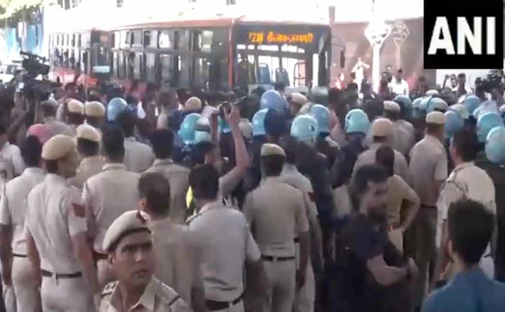 delhi old rajender nagar ias training center incident Tension in Delhi