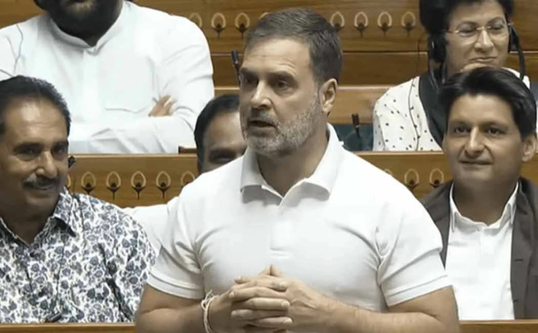 Rahul taunted Ambani, Adani in Lok Sabha
