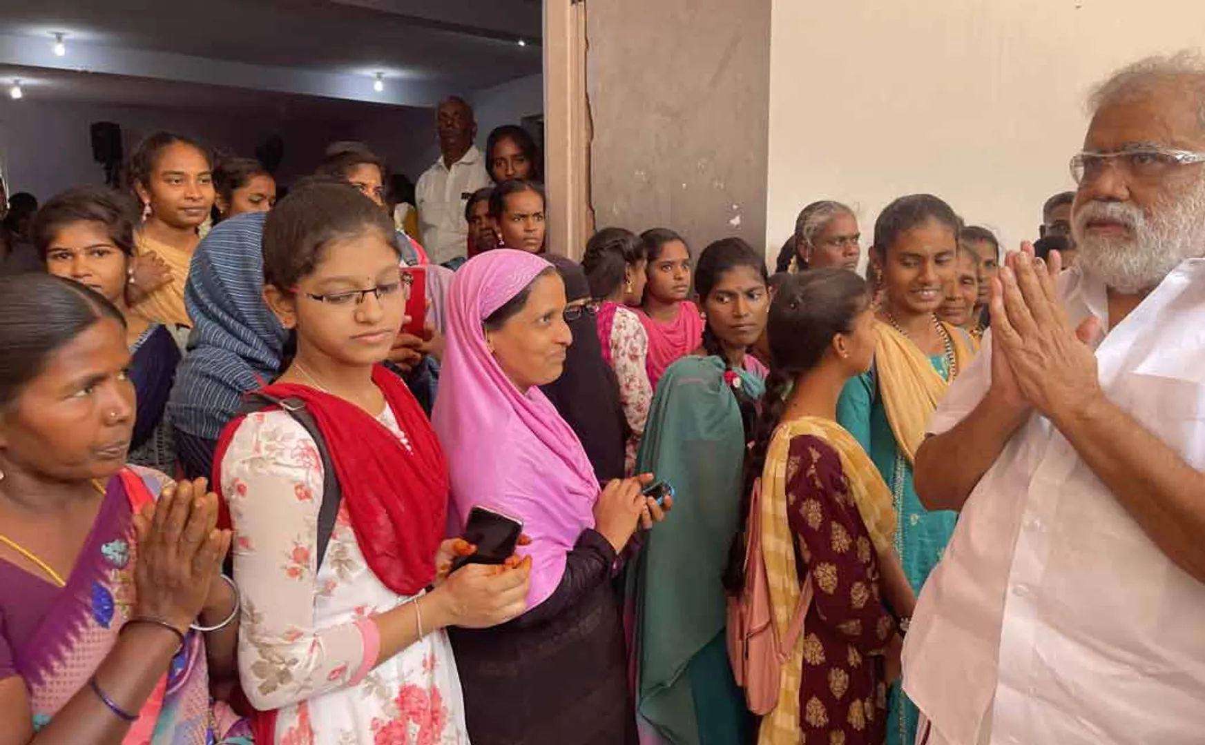 Minister I. Periyasamy who paid the college fees of the students