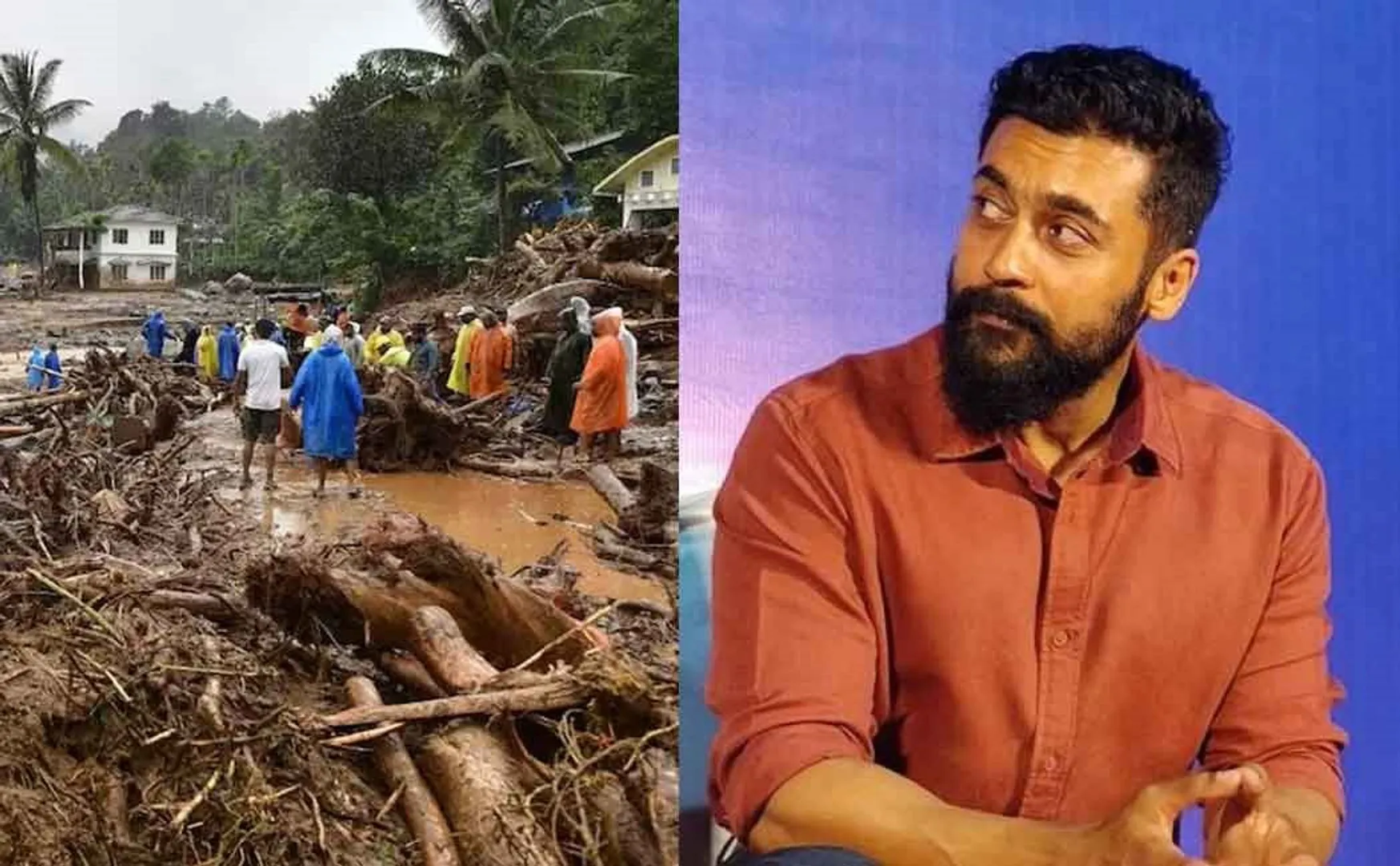 suriya family members donate for wayanad landslide incident